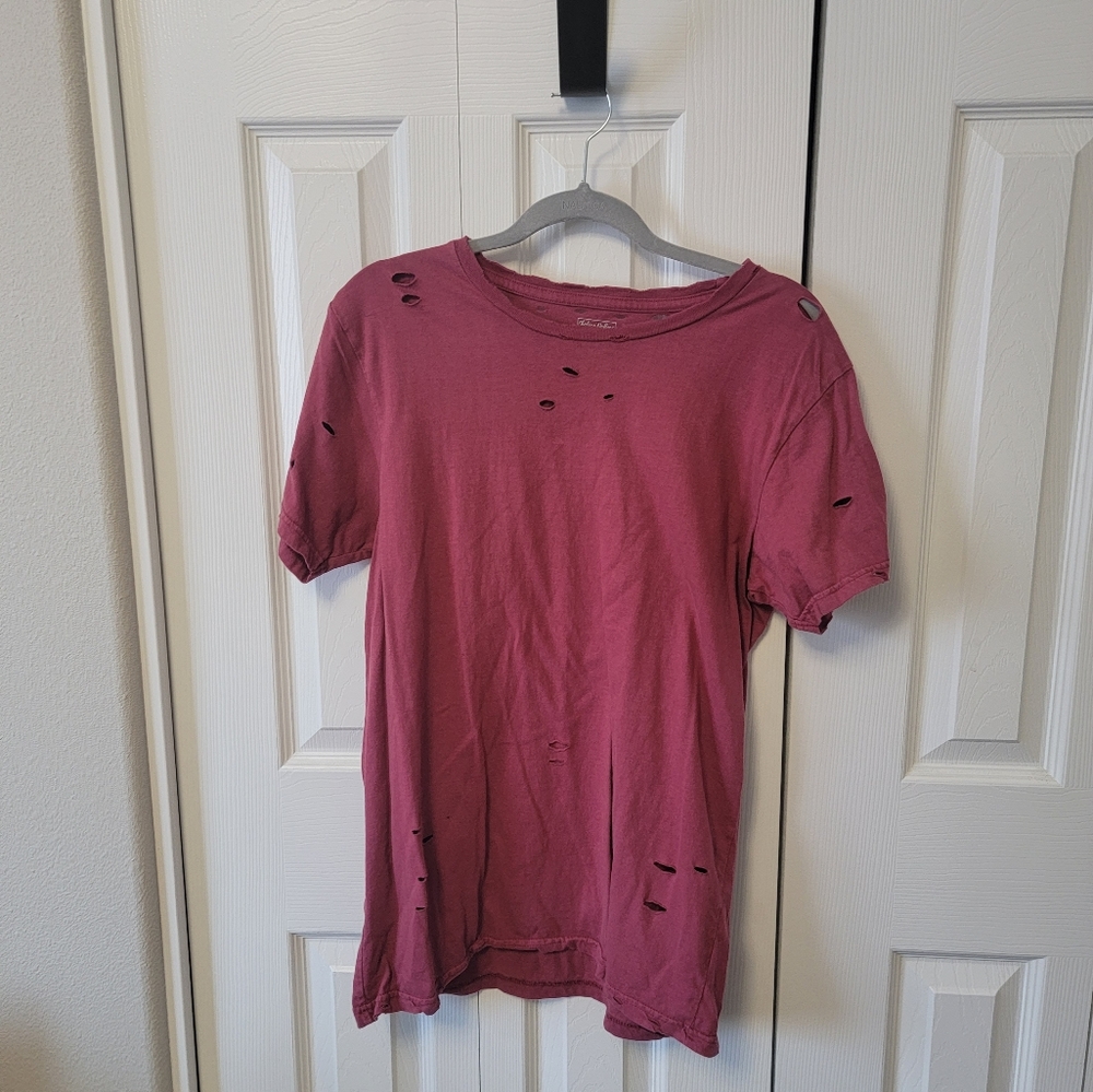 Chelsea Debor Distressed Red T-Shirt